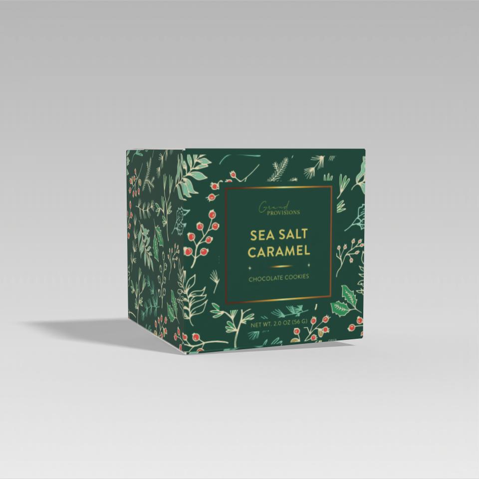 Holiday sea salt caramel cocoa cookies - 2oz