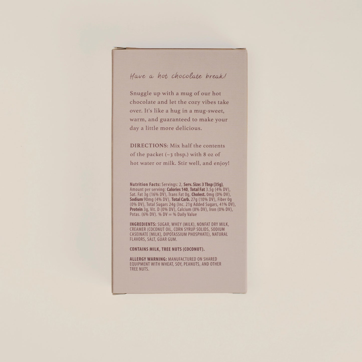 Hot Chocolate - Velvety White (2.5 oz)