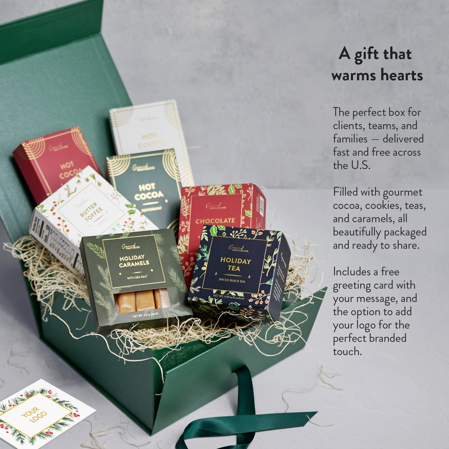 GP Holiday Box - Gourmet Cocoa, Cookies & Sweet Holiday Treats